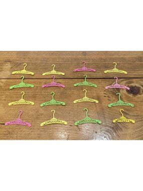 Vintage 16pc Lot Barbie Doll Clothing Hangers Skipper Filigree Retro 1970s Clone